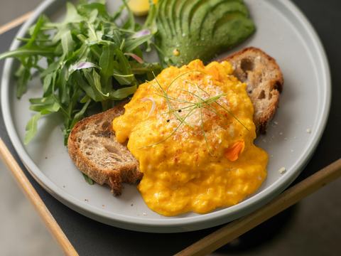 Creamy Scrambled Eggs on Crusty Sourdough